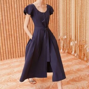 Rhea Midi Dress Navy